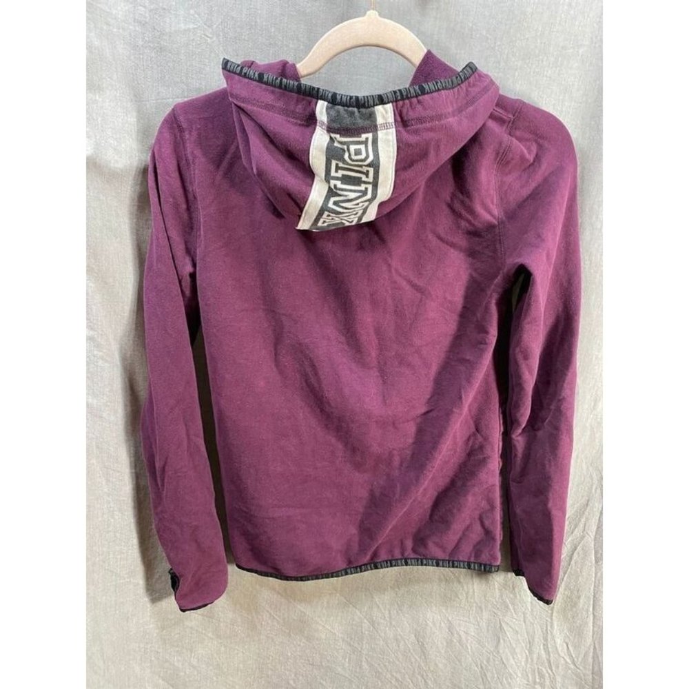 Victoria´s Secret Pink Sweater Womens XS Red Full Zip Long Sleeve Hoodie‎ Ladies - Picture 6 of 9
